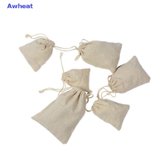 Awheat 10 ชิ้น งานแต่งงาน กระสอบปอกระสอบ ของขวัญ ถุงหูรูด ถุงเครื่องประดับ ใหม่