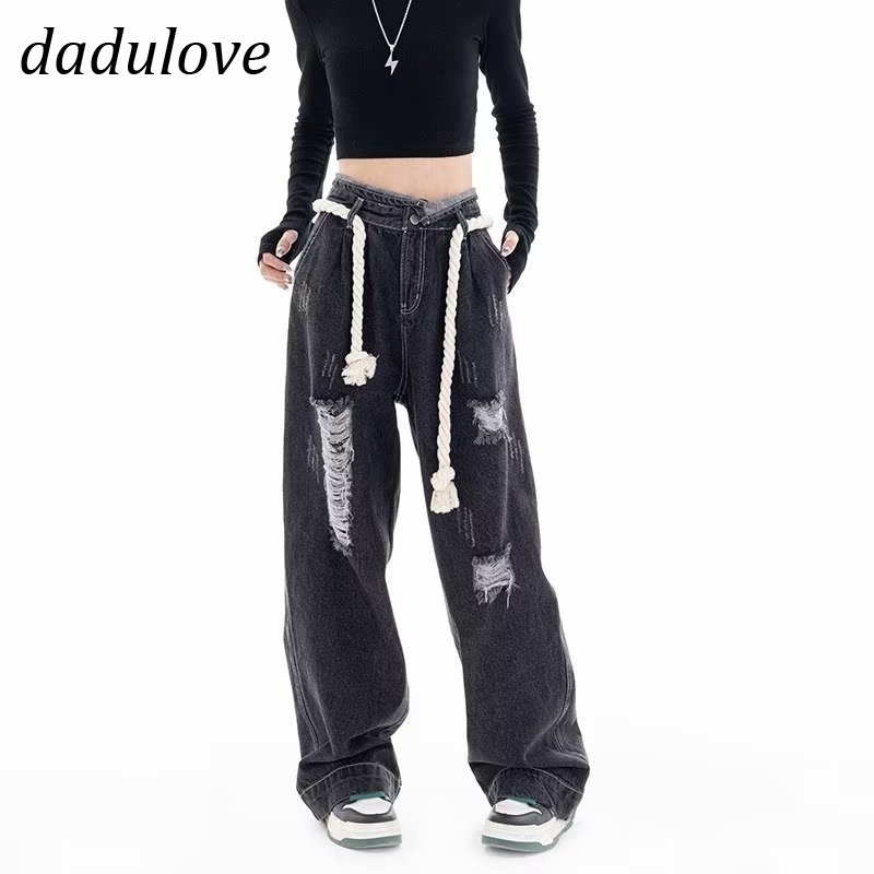 dadulove-new-american-style-ins-street-ripped-womens-jeans-niche-high-waist-wide-leg-pants-large-size-trousers