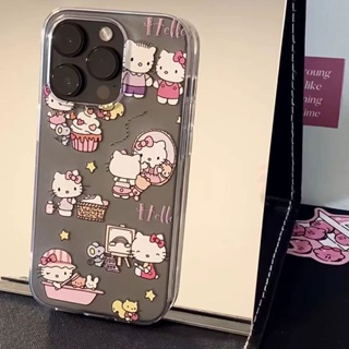 New Kitty Cat Phone Case For Iphone14promax Transparent 11 Phone Case 12 Apple 13 Soft Case XR Drop-Resistant 7P/8P