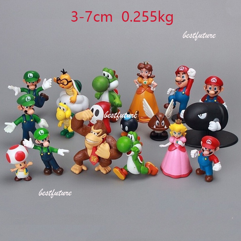 ของเล่นฟิกเกอร์-super-mario-mario-brothers-mario-luigi-wario-waluigi-toad-yoshi-ขนาดเล็ก-สําหรับวันเกิด