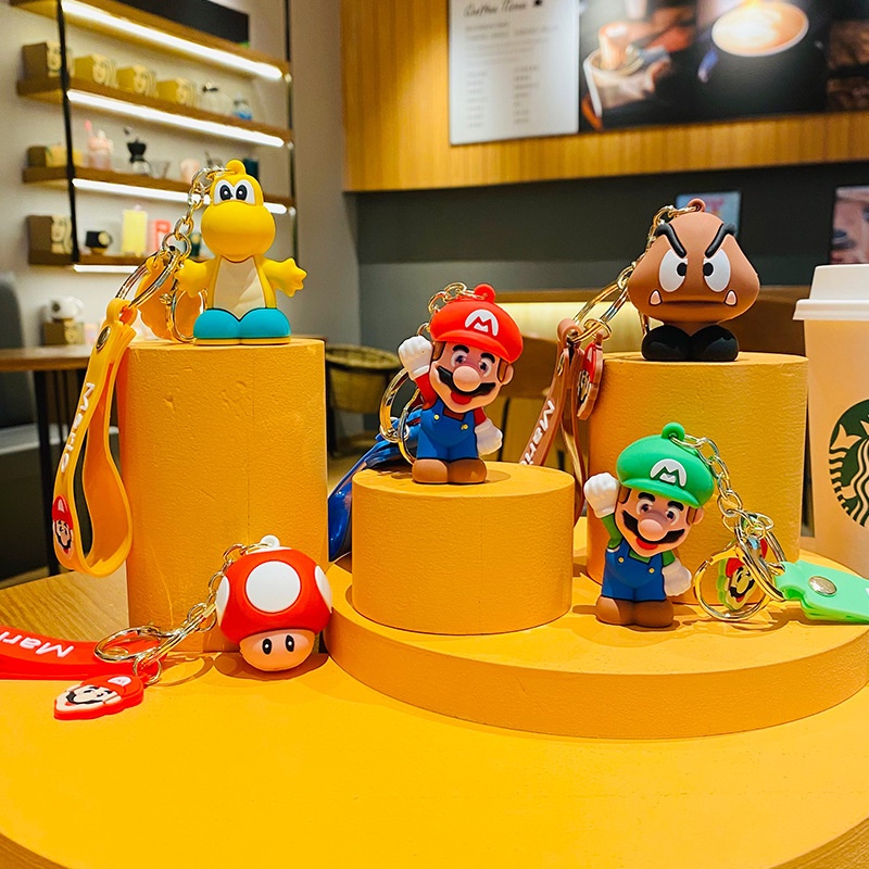 พวงกุญแจฟิกเกอร์-pvc-รูป-super-mario-bros-luigi-koopa-troopa-toad-goomba-super-mario