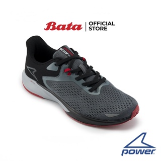Bata บาจา POWER รองเท้ากีฬาวิ่ง แบบผูกเชือก สำหรับผู้ชาย  รุ่น XoLite Racer SV สีเทา 8182641 สีกรมท่า 8189641