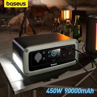 Baseus 220V 450W สถานีไฟฟ้าแบบพกพารุ่น DE / EU 90000mAh PD ชาร์จเร็ว Power Bank สถานีพลังงานกลางแจ้งแคมป์ปิ้ง