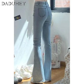 DaDuHey🎈 (7 Colors) High Waist Skinny Jeans Womens Wide Leg Slim Brown Flared Pants BOOTCUT Jeans Bootcut Jeans Pants