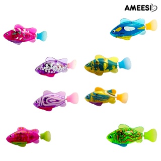 Ameesi หุ่นยนต์ปลาอิเล็กทรอนิกส์ กระพริบ ตู้ปลา อ่างอาบน้ํา ตกแต่ง ของเล่นเด็ก ของขวัญ