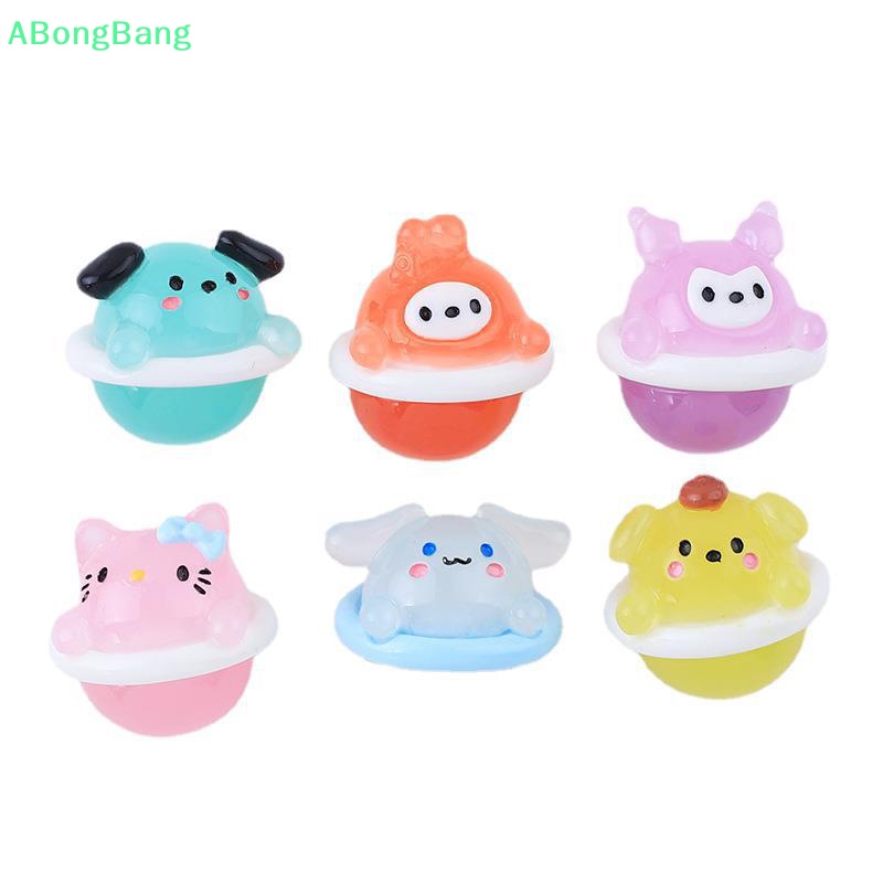 abongbang-2-ชิ้น-สัตว์เรืองแสง-ch-เรซิ่นเจียรหลังเบี้ยแวววาว-สร้อยคอพวงกุญแจจี้ดี