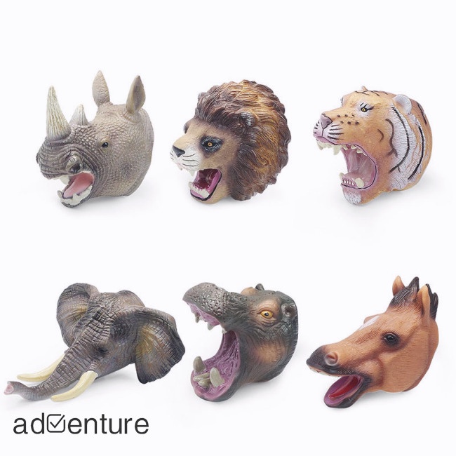 adven-โมเดลตุ๊กตาหุ่นมือ-รูปสิงโต-ช้าง-แรด-เสมือนจริง-ของเล่นสําหรับเด็ก-6-ชิ้น