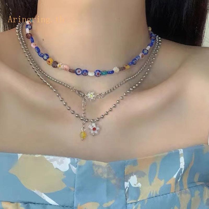 arin-3-pack-clavicle-chain-necklaces-beads-chokers-flower-chain-necklaces-flower-clavicle-chokers-pendant-choker-for-gir
