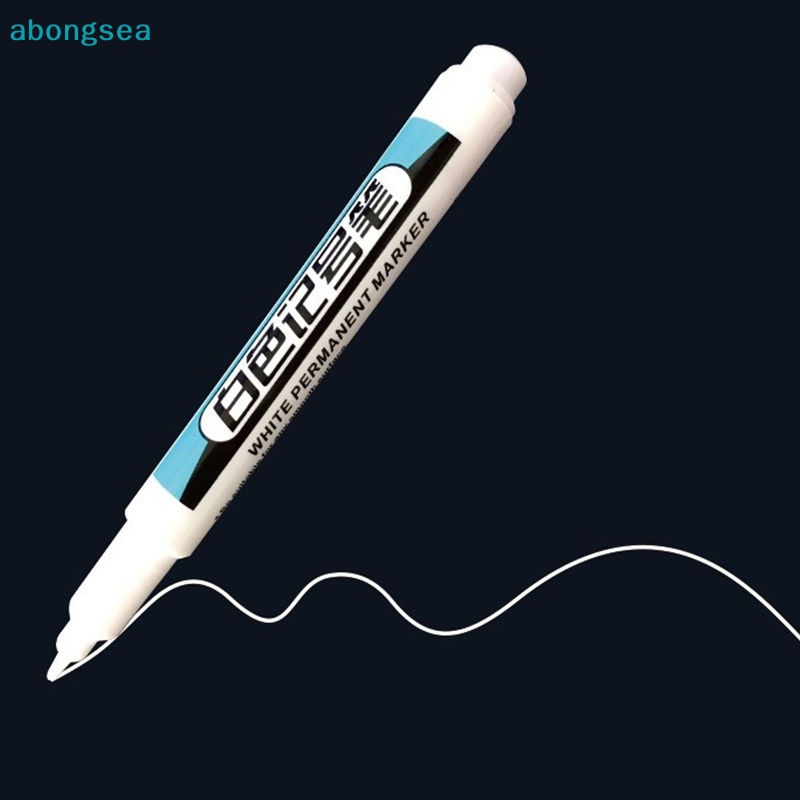 abongsea-ปากกามาร์กเกอร์-กันน้ํา-สีขาว-0-7-1-0-2-5-มม-สําหรับทาสียางรถยนต์