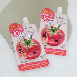 ❤️❤️ (6 ซอง/กล่อง) สูตรใหม่ ประโยชน์เทียบเท่ามะเขือเทศญี่ปุ่น 10 ลูก Smooto Tomato Collagen Super White Serum