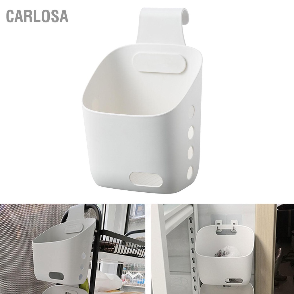 carlosa-ตะกร้าแขวนพลาสติกขนาดเล็กตะกร้าเก็บของในครัวสำหรับห้องน้ำห้องครัวหอพักห้องนอน