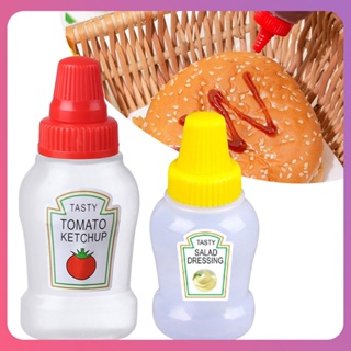 Creative Mini Sauce Bottle Tomato Ketchup Bottle Portable Small Sauce Container Salad Dressing Pantry For Bento Box Home Kitchen Accessory [COD]
