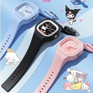 Sanrio Kawaii Hello Kitty นาฬิกา My Melody Cinnamoroll นักเรียนการ์ตูน อเนกประสงค์ ซิลิโคน นาฬิกา ของเล่นเด็ก เทศกาล ของขวัญ
