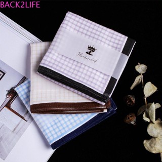 Back2life ผ้าเช็ดหน้า ผ้าฝ้าย 100% ลายสก๊อต คลาสสิก สําหรับผู้ชาย