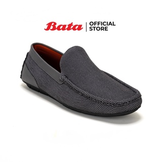 Bata บาจา รองเท้าคัทชูกึ่งทางการ แบบสวม สวมใส่ง่าย ดีไซน์คลาสสิค สำหรับผู้ชาย สีเทา รหัส 8502008