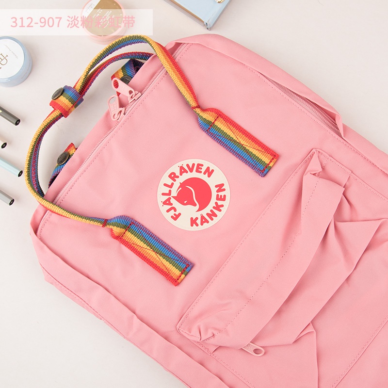 กระเป๋าเป้สะพายหลัง-กระเป๋านักเรียน-สีรุ้ง-สไตล์คลาสสิก-สําหรับผู้หญิง