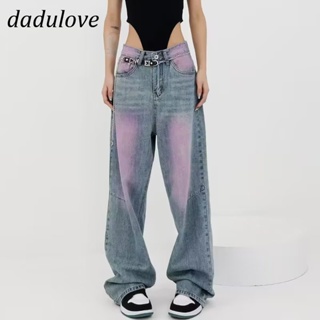 DaDulove💕 New American Ins High Street Thin Jeans Niche High Waist Loose Wide Leg Pants Large Size Trousers