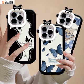 เคสโทรศัพท์มือถือ กันกระแทก ลายผีเสื้อสีฟ้า สําหรับ Redmi A2 A1 Redmi Note 12 Pro Note 11 11S 10C 12C 10A 9 9C 9A 9T 9 Note 10 5G Note9 Note8 Poco X5 5G X3 NFC M3