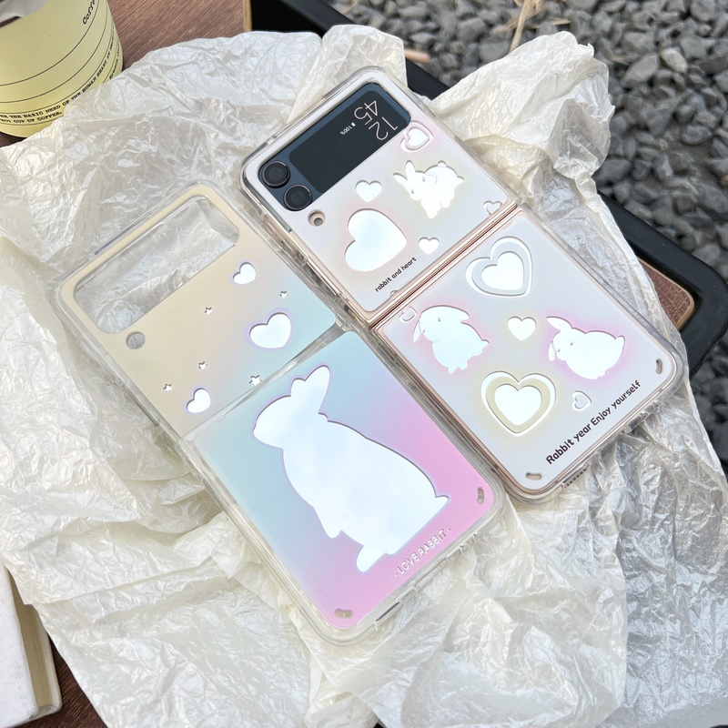 เคสป้องกันโทรศัพท์มือถือ-ลายน่ารัก-พรีเมี่ยม-สําหรับ-samsung-galaxy-z-flip4-z-flip3-z-flip4-z-flip3