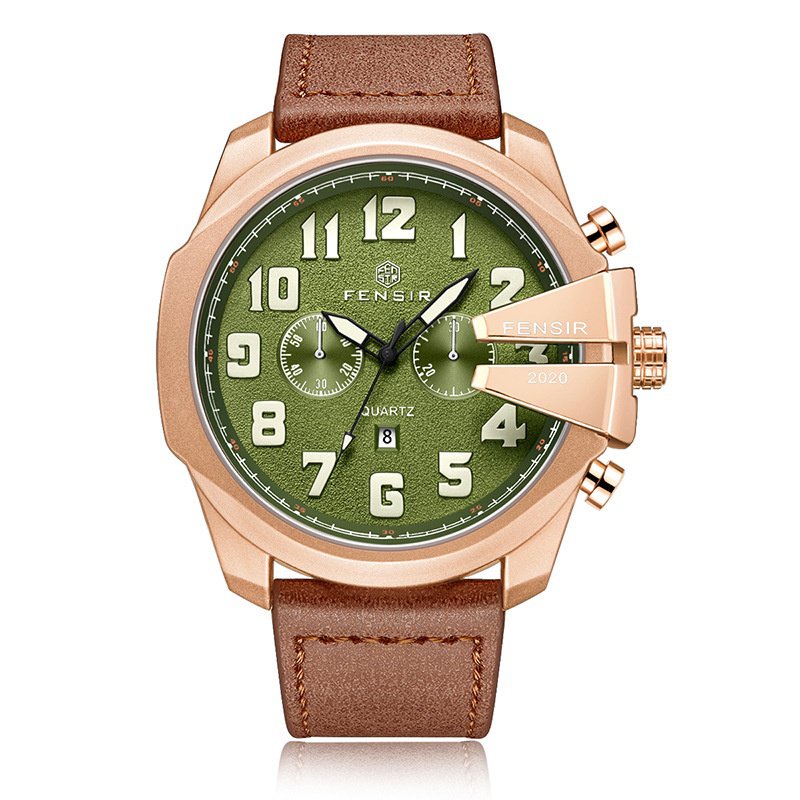 fensir-brand-watch-020-เคาน์เตอร์-ของแท้-สีอะโวคาโด-คลาสสิก-ปฏิทิน-นาฬิกาแฟชั่น-กันน้ํา-ผู้ชาย-นาฬิกาควอตซ์