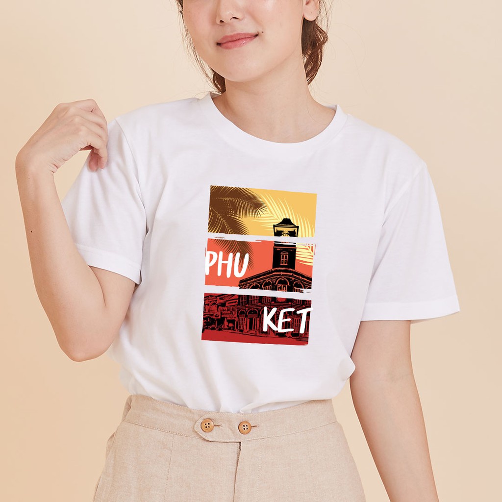 ดีมาก เสื้อยืดลายภูเก็ต เนื้อผ้า Semi micro poly fiber นุ่มลื่น ใส่สบาย ...
