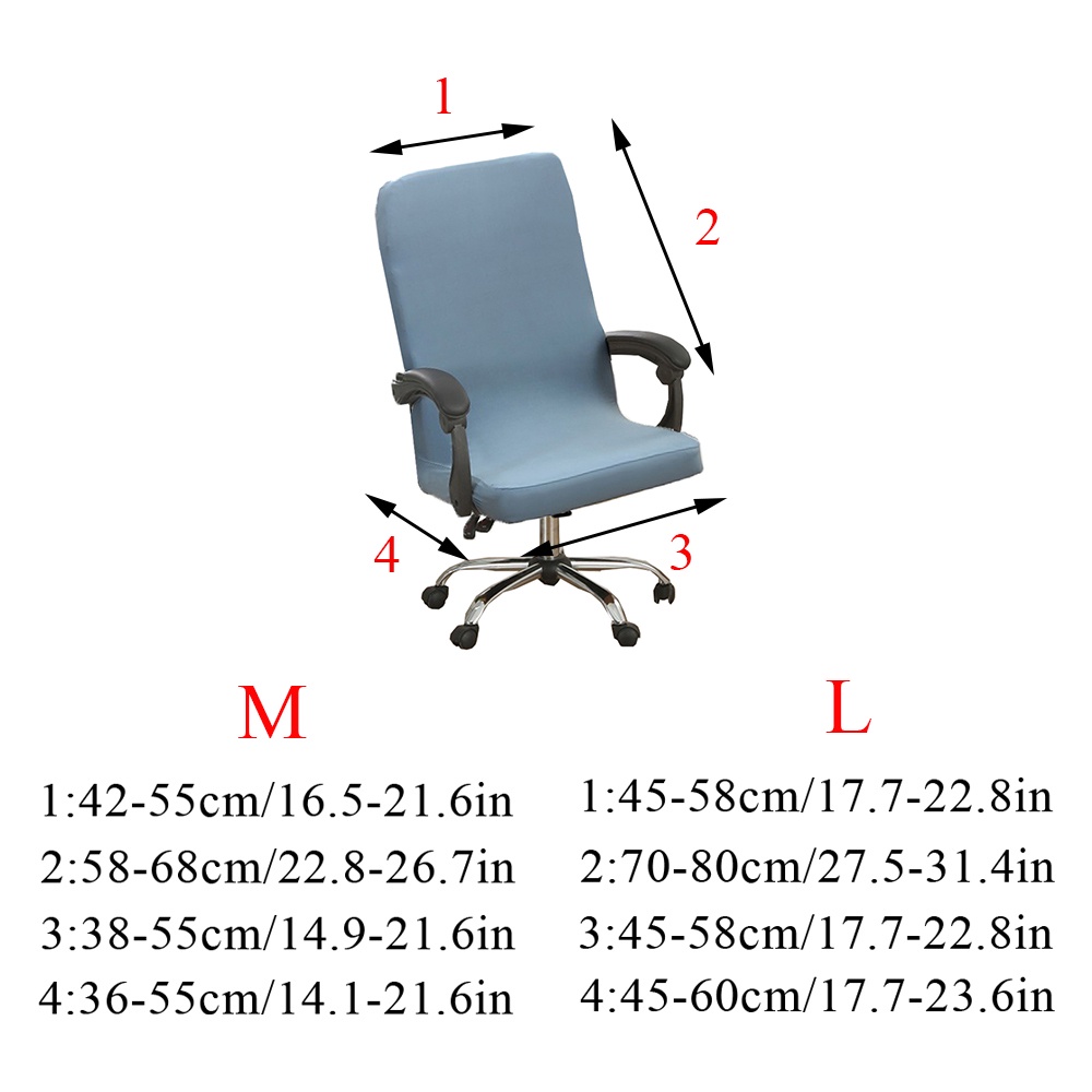 ผ้าคลุมเก้าอี้คอมพิวเตอร์-ยืดหยุ่น-กันลื่น-หมุนได้-ป้องกันฝุ่น-หลากสี