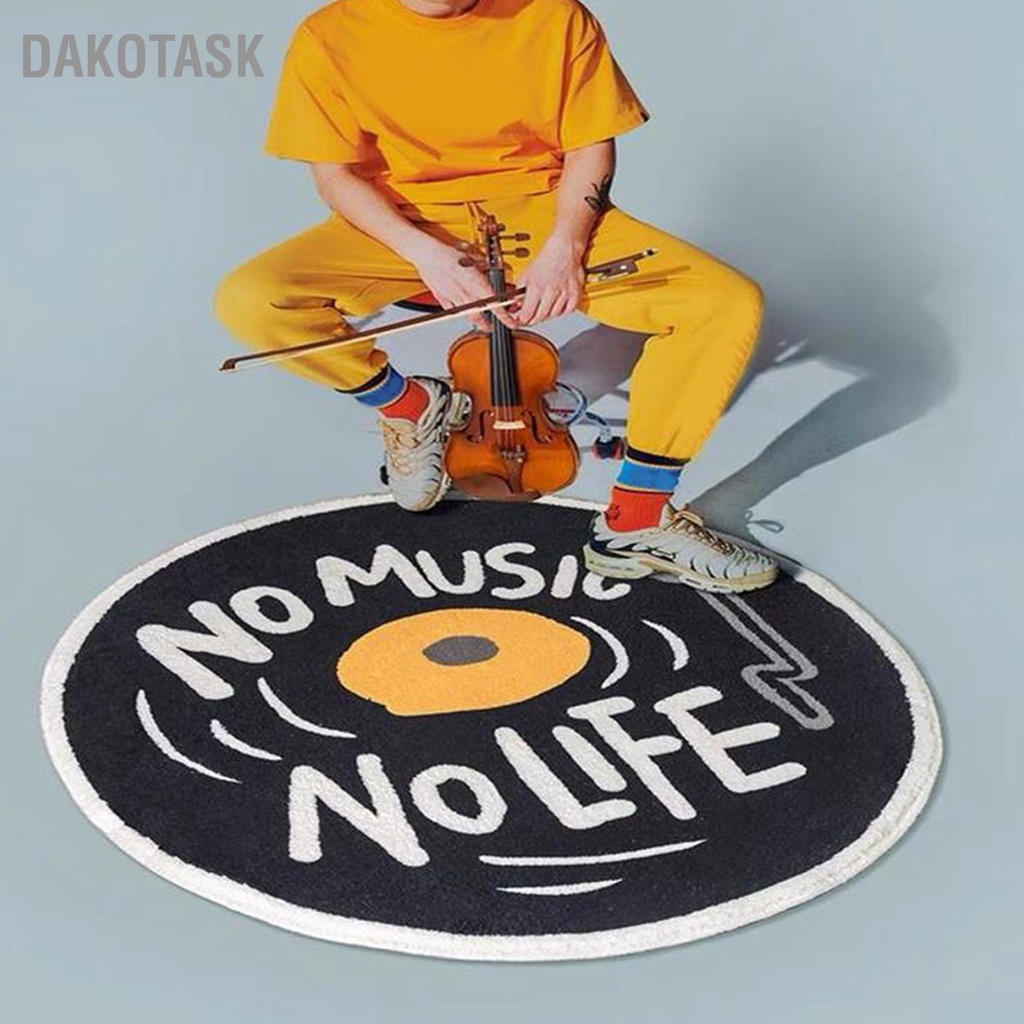 dakotask-แผ่นดูดซับน้ำ-retro-cd-disk-design-กันลื่นหนานุ่มเลียนแบบแคชเมียร์-home-bathroom-mat