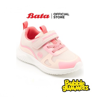 Bata บาจา Bubble Gummers รองเท้าผ้าใบแบบสวม สายปรับระดับได้ สำหรับเด็กผู้หญิง รุ่น BEAT สีชมพู รหัส 1415930