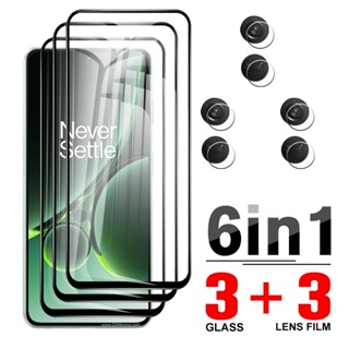 6in1 ฟิล์มกระจกนิรภัยกันรอยเลนส์กล้อง แบบเต็มจอ สําหรับ OnePlus Nord 3 5G One Plus Nord3 Nord 3 6.74 นิ้ว