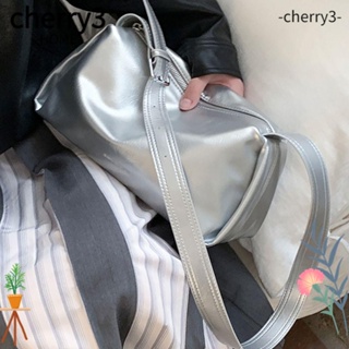 Cherry3 กระเป๋าสะพายไหล่ สะพายข้าง หนัง PU ใบใหญ่ ปรับความยาวได้ แฟชั่นสําหรับผู้ชาย และผู้หญิง เหมาะกับการเดินทาง