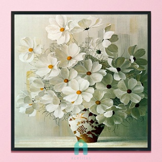 [Acelit.th] ด้ายผ้าฝ้าย ปักครอสสติตช์ ลายดอกไม้ สีขาว 11CT 3 เส้น