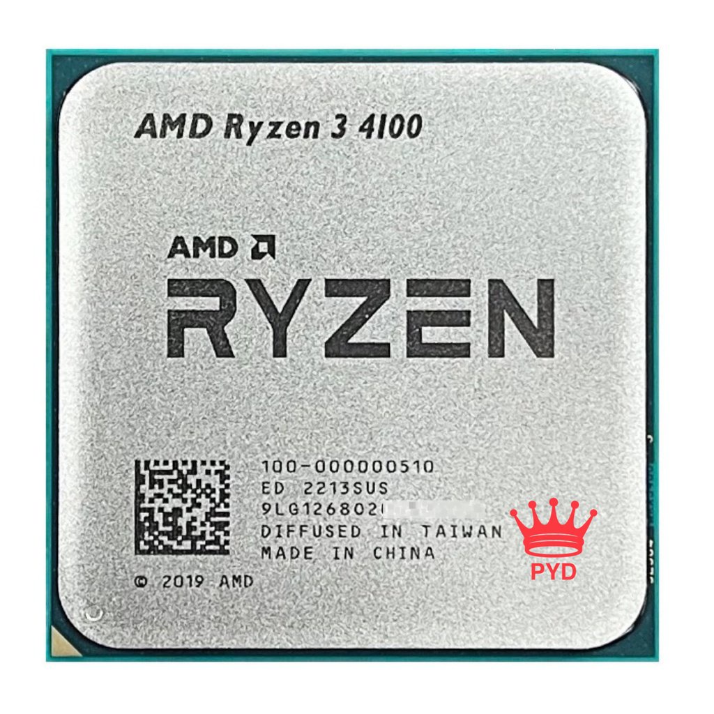โปรเซสเซอร์ CPU AMD Ryzen 3 4100 R3 4100 3.8 GHz 4-Core 8-Thread 7NM L3 ...
