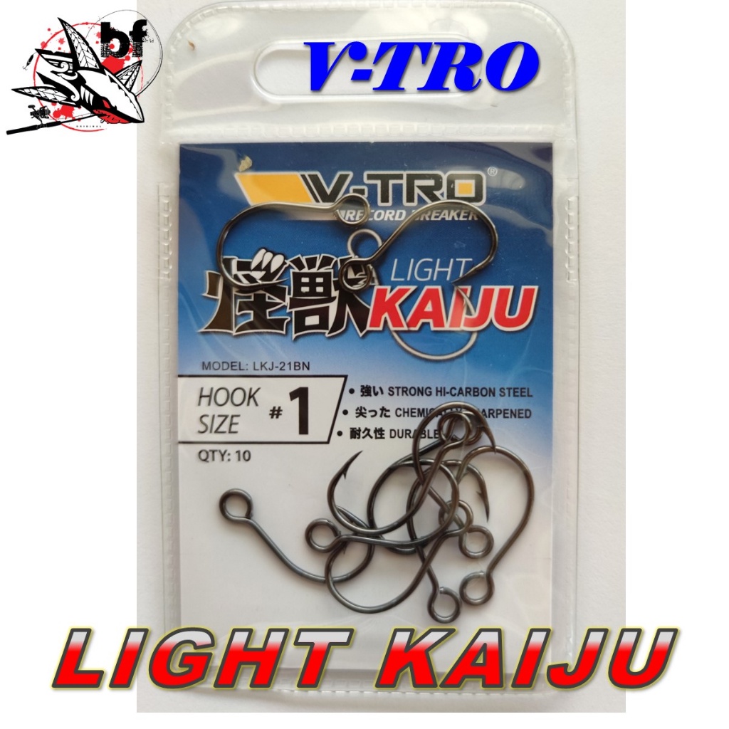 ตัวเบ็ด-v-tro-light-kaiju-เบ็ดทางเดียว-สำหรับติดกับเหยื่อปลอม-งานยูแอล