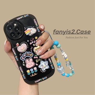 เคสโทรศัพท์มือถือ แบบใส ลายตุ๊กตากระต่าย พร้อมสายโซ่คล้อง สําหรับ Samsung A05 A05s A14 A04E A34 A04 A13 A54 A04s A24 A23 A03 A52 A52s A03s A02s A12 A22 A51 A32 A50 A30s A50s