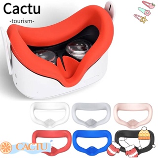 Cactu VR แผ่นรองหูฟัง ซิลิโคนนิ่ม กันฝุ่น ซักล้างได้ สําหรับผู้หญิง ผู้ชาย 2 ชิ้น