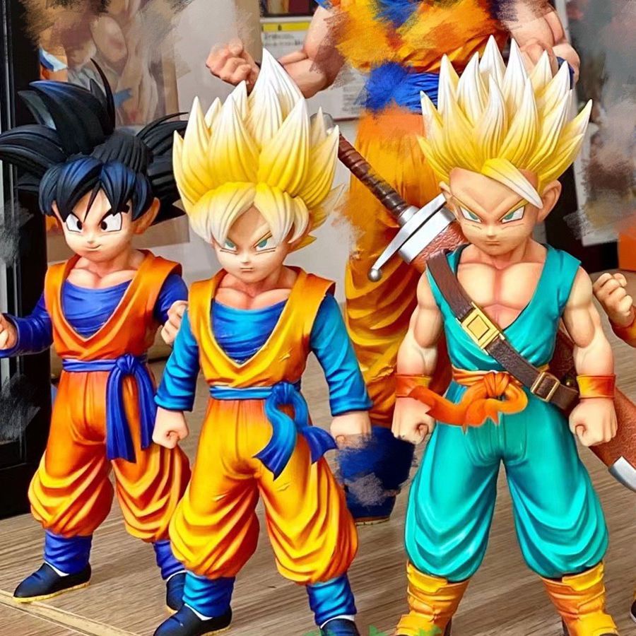 โมเดลฟิกเกอร์-dragon-ball-tea-god-son-goten-trunks-gros1-6-series-gk-05-สี-สําหรับตกแต่ง