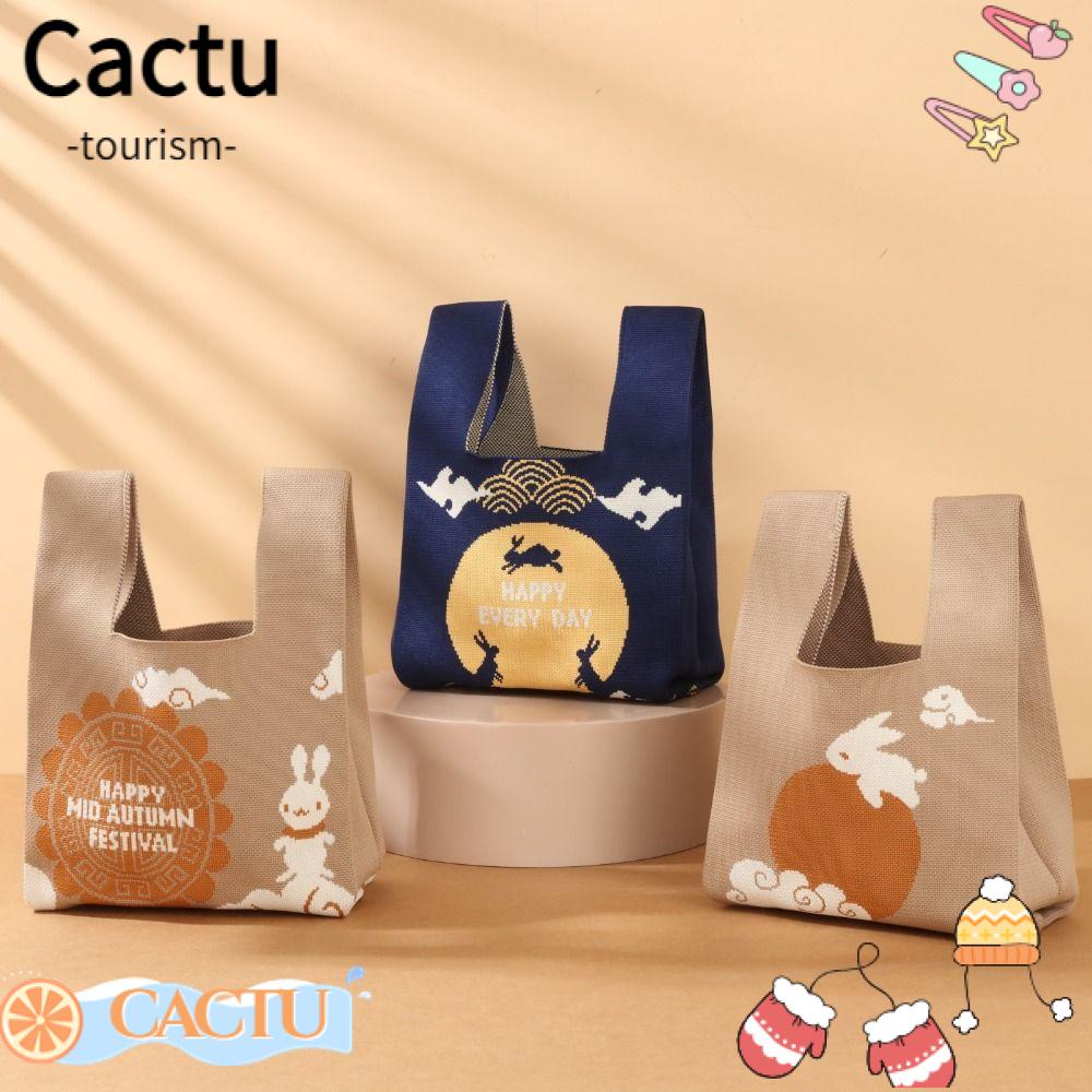 cactu-กระเป๋าถือลําลอง-ผ้าถัก-ทรงโท้ท-แฮนด์เมด-ความจุสูง-ลายการ์ตูนกระต่าย-แฟชั่นฤดูใบไม้ร่วง-สําหรับสตรี