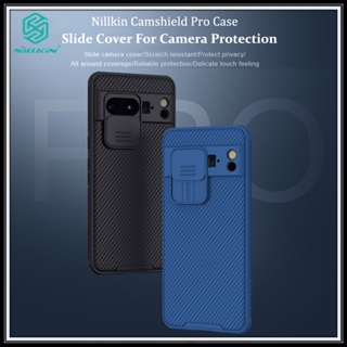 Nillkin เคสโทรศัพท์มือถือ TPU PC กันกระแทก ป้องกันเลนส์กล้อง หรูหรา สีดํา สีฟ้า สําหรับ Google Pixel 8 Pro 5G CamShield Pro