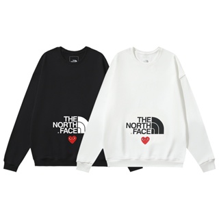 เสื้อกันหนาว คอกลม พิมพ์ลายโลโก้ the North FACE-the front logo of love อเนกประสงค์ สําหรับผู้ชาย และผู้หญิง