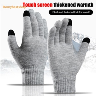 [Domybestshop.th] ถุงมือถัก แบบเต็มนิ้ว ให้ความอบอุ่น กันลม หน้าจอสัมผัส สําหรับผู้ชาย และผู้หญิง เหมาะกับการขี่รถมอเตอร์ไซค์