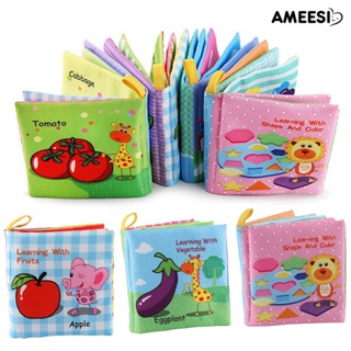 Ameesi หนังสือผ้า มีเสียง ของเล่นเสริมการเรียนรู้เด็ก