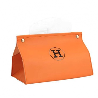Tissue Storage Box Tissue 1Pcs 20x12x12CM Casual Wind Dormitory Orange PU