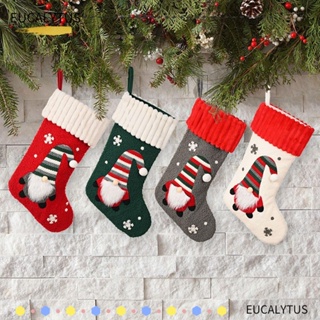 Eutus ถุงเท้าคริสต์มาส ผ้าถัก ไร้หน้า สําหรับตุ๊กตา ของขวัญคริสต์มาส