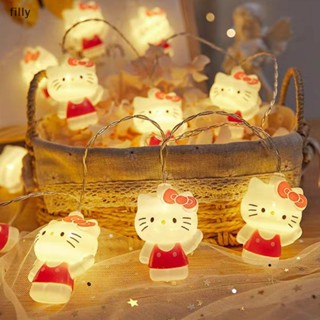 สายไฟ Led รูปการ์ตูน Hello Kitty เรืองแสง สําหรับตกแต่งห้องเล่นเกม