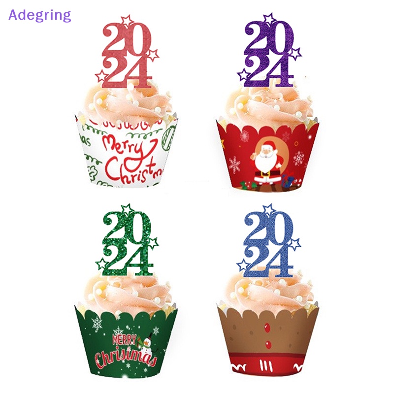 adegring-ป้ายปักหน้าเค้ก-ลาย-happy-new-year-2024-ขนาดเล็ก-สําหรับตกแต่งเค้ก-10-ชิ้น