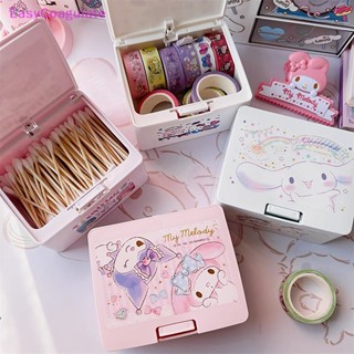 กล่องเก็บเครื่องประดับ แหวน สร้อยคอ แบบพกพา ลาย Sanrio My Melody Cinnamoroll เหมาะกับของขวัญ แบบสร้างสรรค์