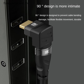 Yunstore อะแดปเตอร์เชื่อมต่อ 8K HDMI มุมขวา 90 องศา HDMI ตัวผู้ เป็นตัวเมีย El HD TH