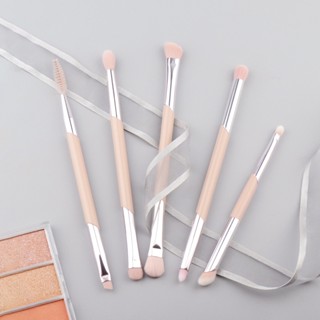 5pcs double head eye shadow makeup brush set eye details smudge nose shadow eyebrow brush