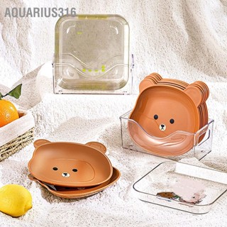 Aquarius316 จานใส่ซอส ลายการ์ตูนหมีน่ารัก 8 ชิ้น สําหรับงานปาร์ตี้ คาเฟ่