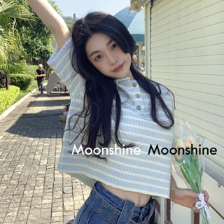 Moon  เสื้อครอป เสื้อแฟชั่นผู้หญิง y2k สีพื้น สําหรับผู้หญิง ใส่ไปคลับ ปาร์ตี้ 2023 NEW High quality ทันสมัย ทันสมัย Korean Style A23K03S 36Z230909